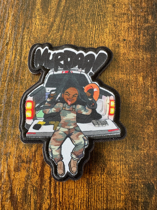 MURDAA PRINTED PATCH                       HOOK AND LOOP